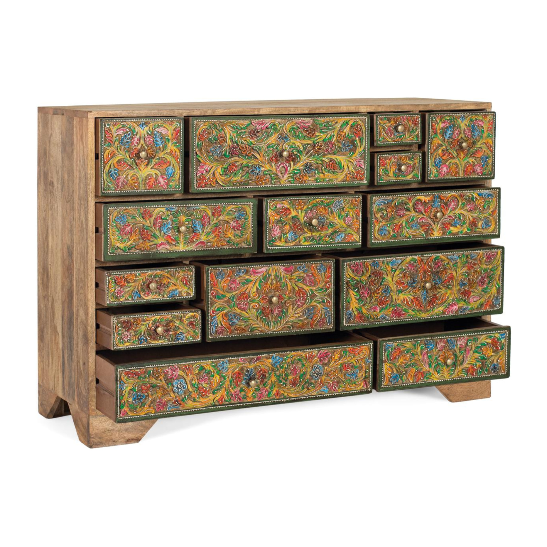 Cómoda de Madera de Mango 116 Cm Estilo Étnico
