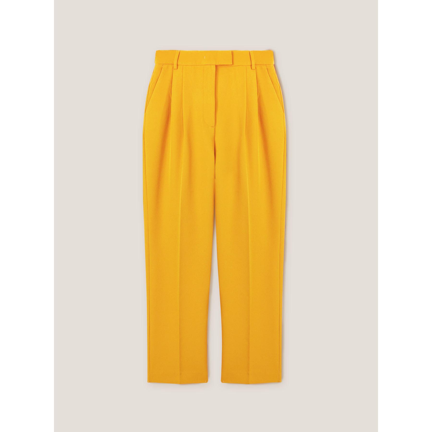 Motivi - Pantalones con pinzas - Amarillo