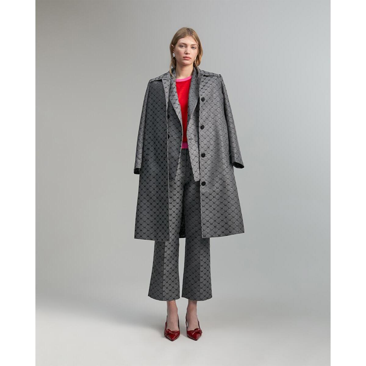 Giacca lunga con logo