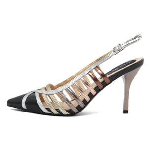 Slingback Donna colore Nero-Altezza tacco:9cm