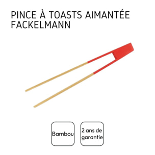 Set de 2 ustensiles de cuisine pince cuisine en bois Fackelmann Boisselerie