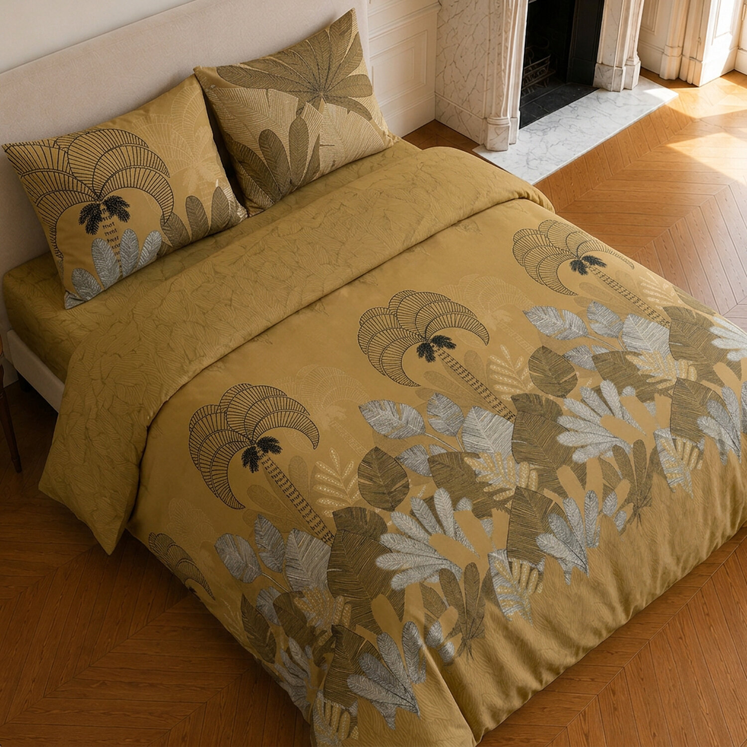 Parure housse de couette 100% microfibre motif tropical - THE PALM
