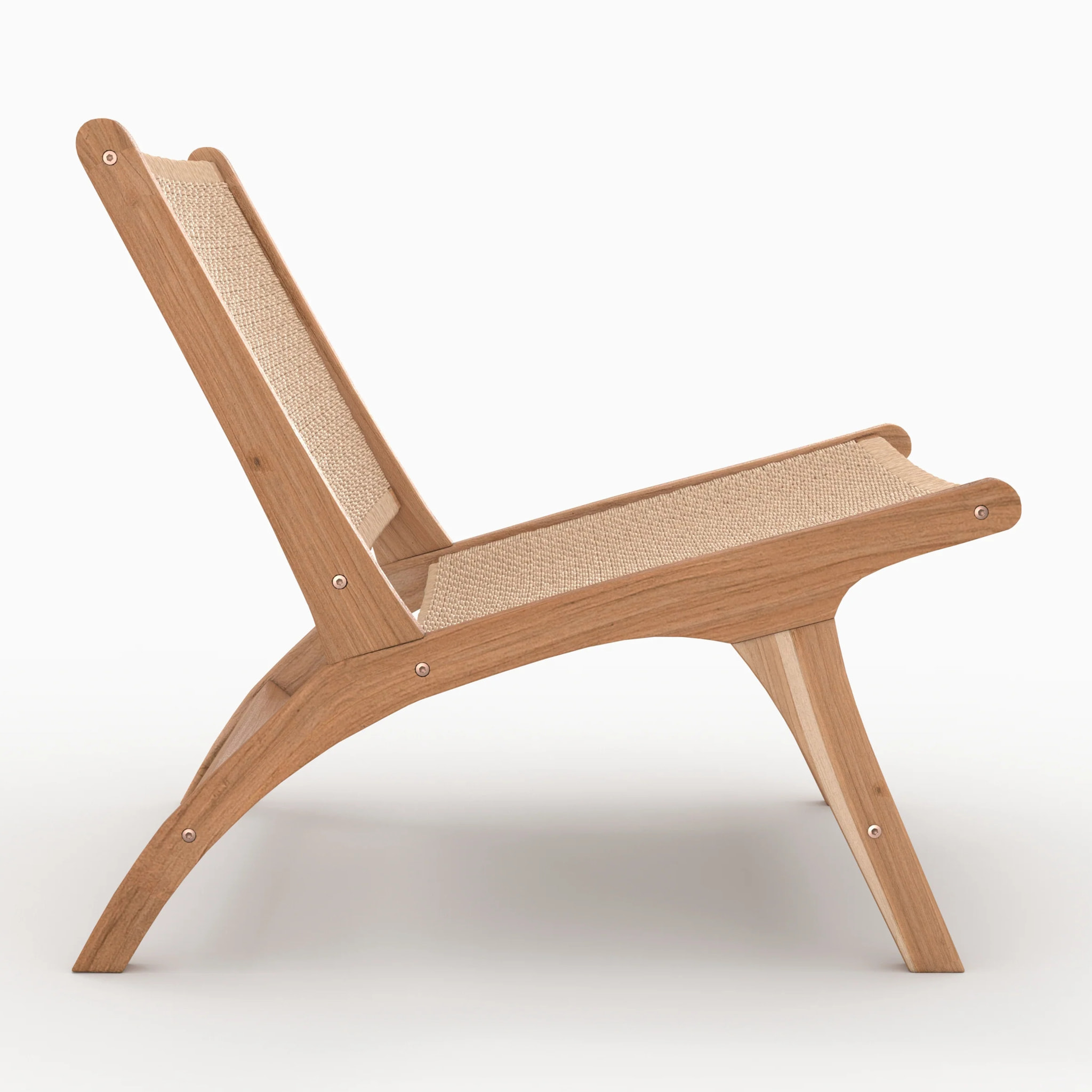 Fauteuil Kilka en bois de teck et cordage en loom - Kilka