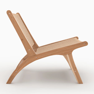 Fauteuil Kilka en bois de teck et cordage en loom - Kilka