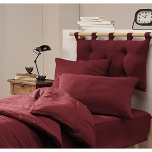 Taie D'oreiller 100 % gaze De Coton Lie De Vin