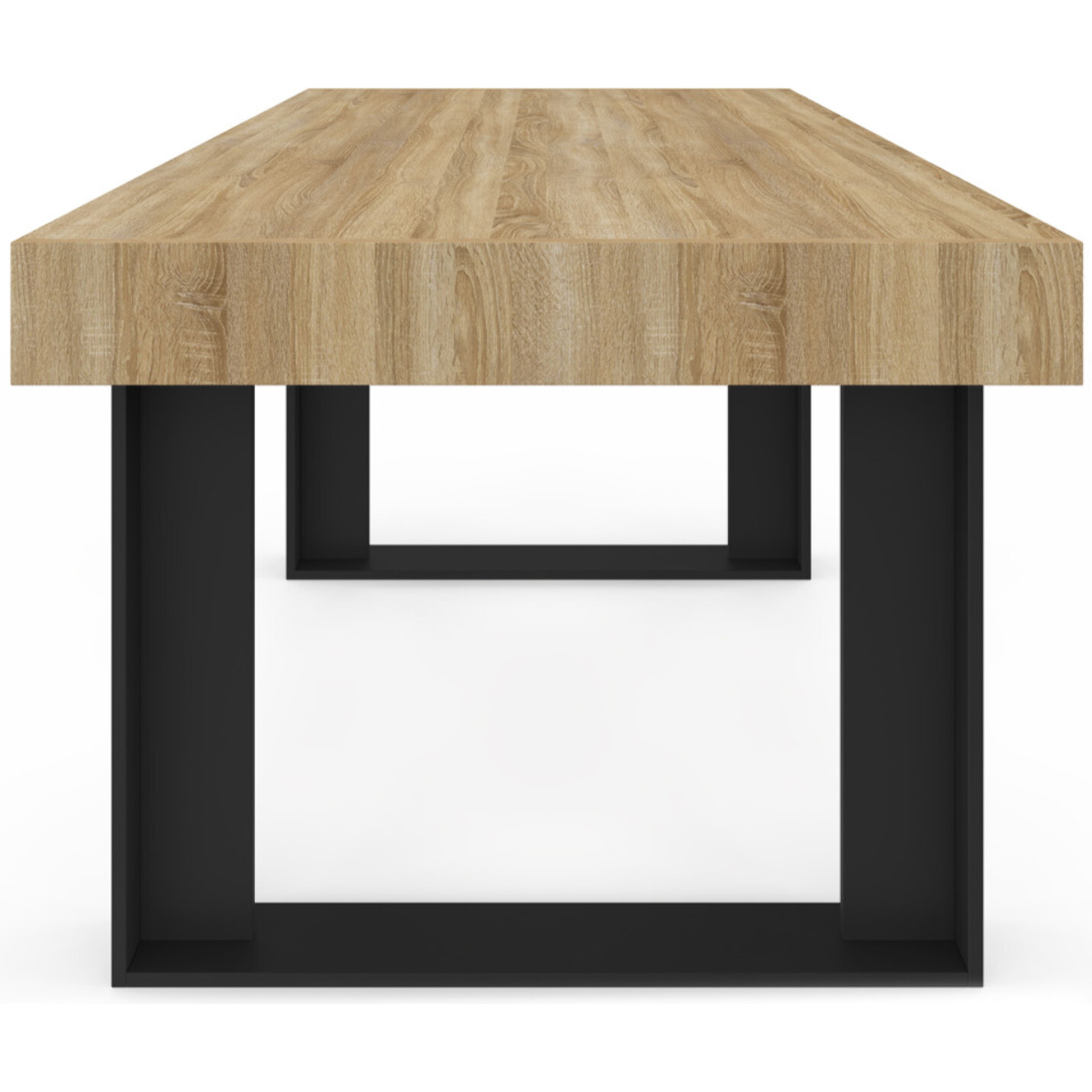 Table à manger Brixton bois et noir 160cm