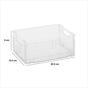 Boîte de rangement "Fold n Box" en plastique gris 2,8L