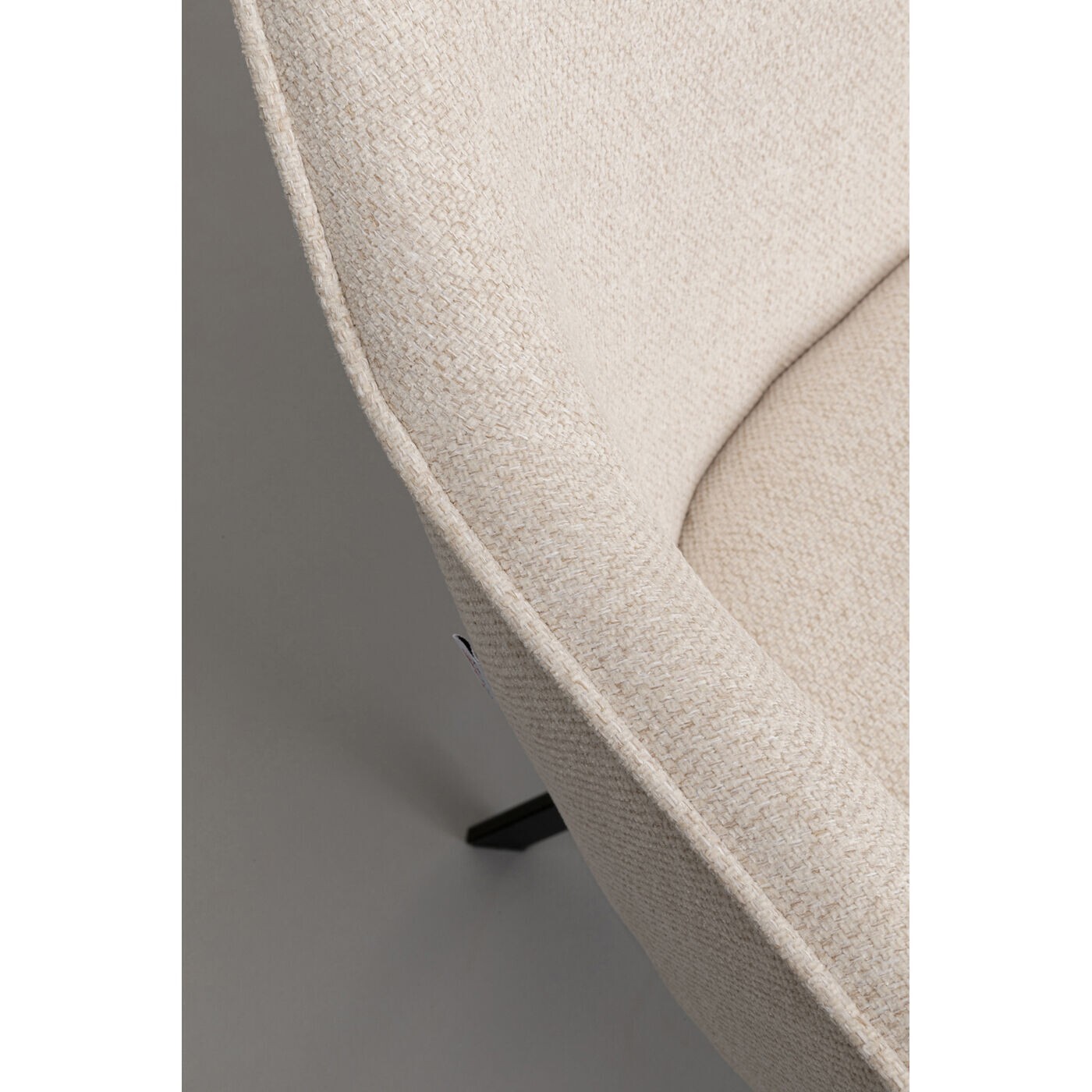 Chaise avec accoudoirs pivotante Modino crème Kare Design