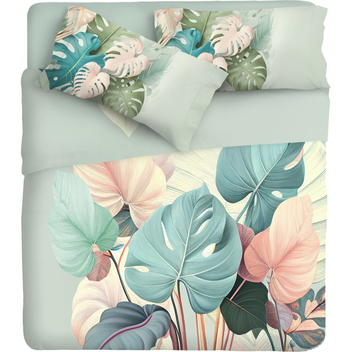 Parure Lenzuola fotografico Piazzato Fine-Art 2 Piazze Disegno Botanic