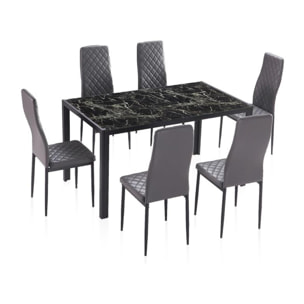 Mesa de comedor Lacey Mármol negro