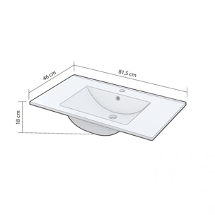 Lavabo Cerámico Volga Blanco