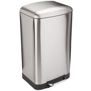 Poubelle à pédale inox GREENWICH argent 40L
