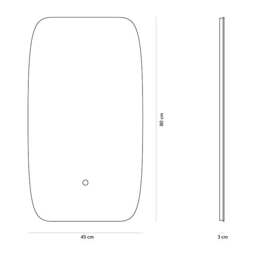 Miroir de salle de bain Ovale led Alday