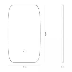 Miroir de salle de bain Ovale led Alday