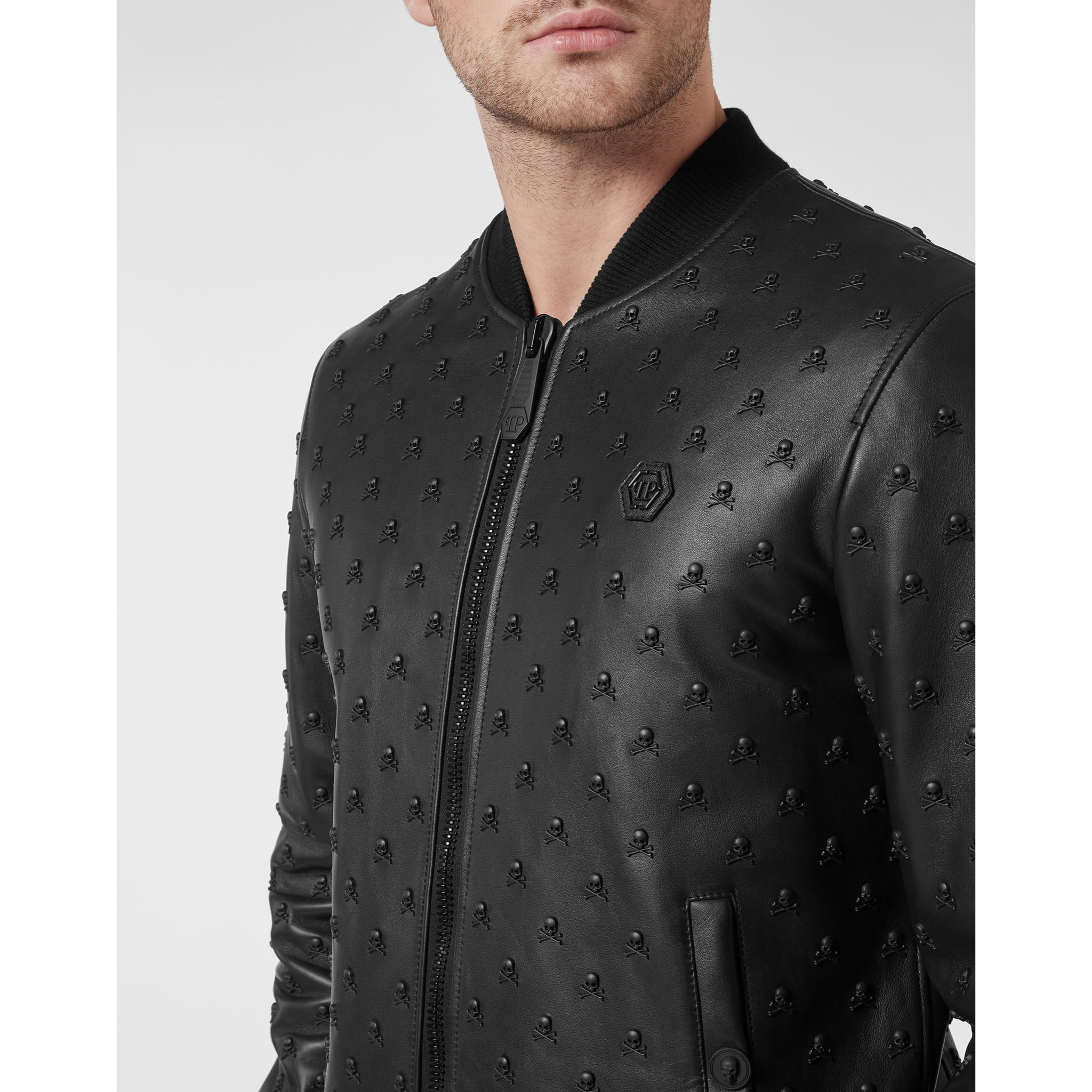 PHILIPP PLEIN Leather Bomber