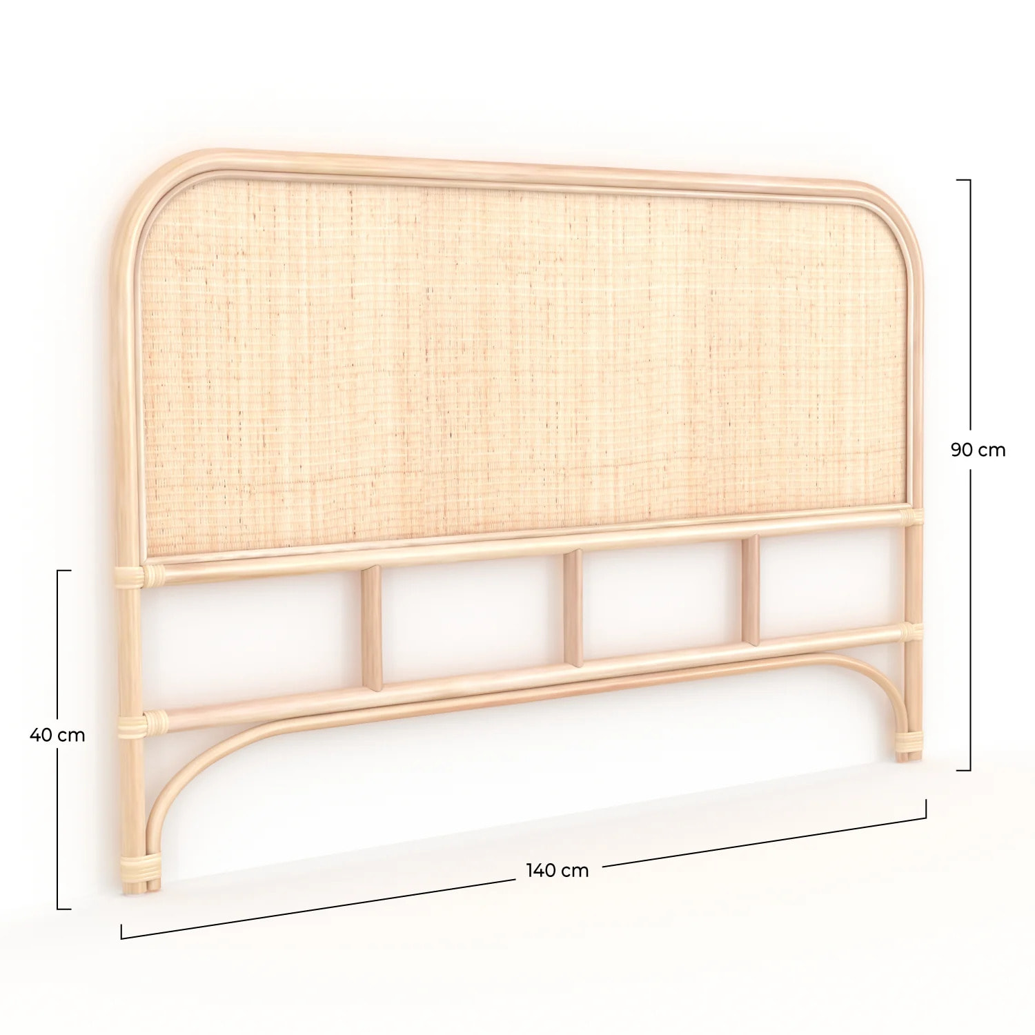Tête de lit 140 cm en rotin naturel - Grace