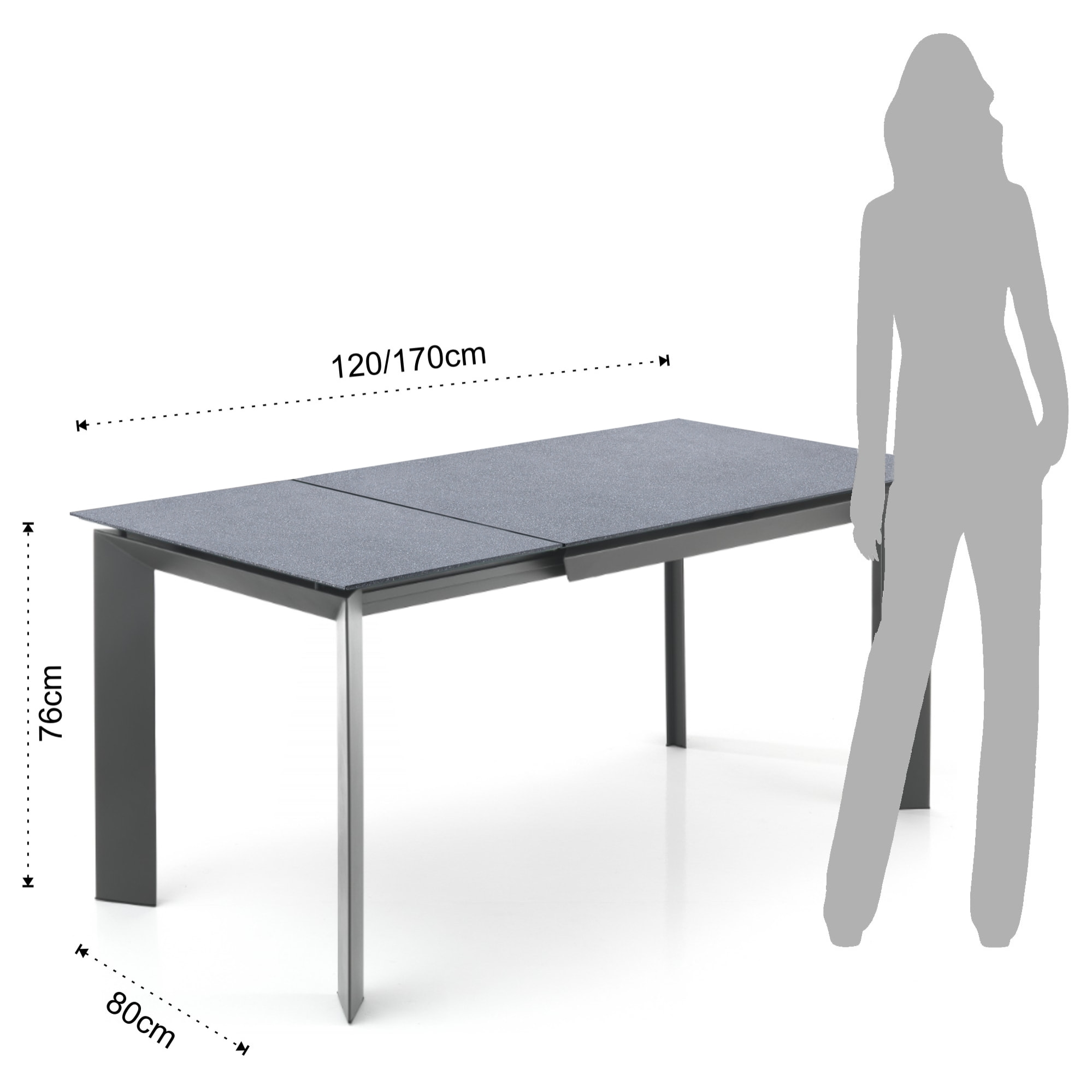Tomasucci tavolo allungabile BLADE 120 - STONE multicolore