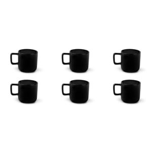 Set de 6 Tasses à Café Excelsa – Nordic, Grès Noir