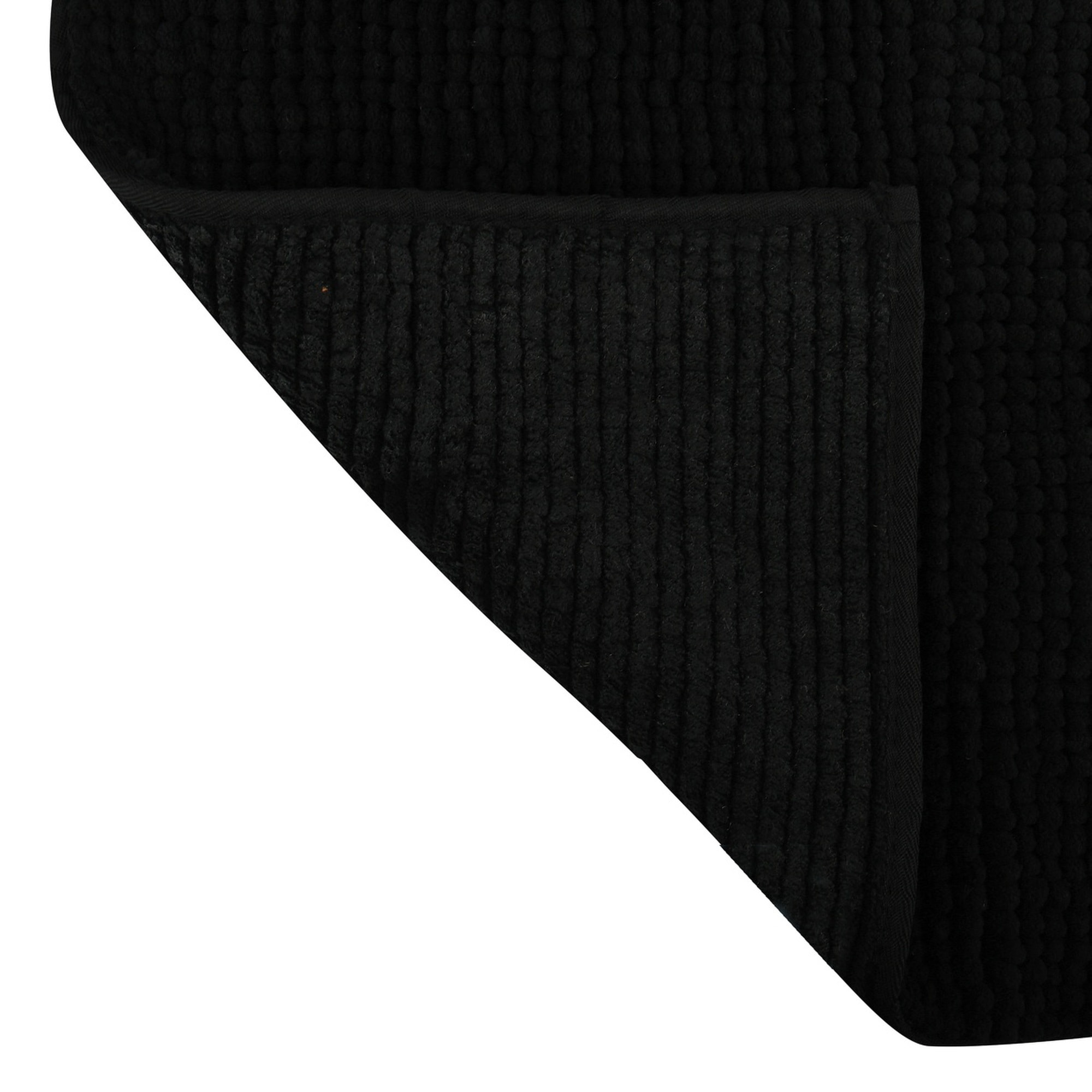 ALFOMBRA DE BAÑO CHENILLE 50X80 CM NEGRO