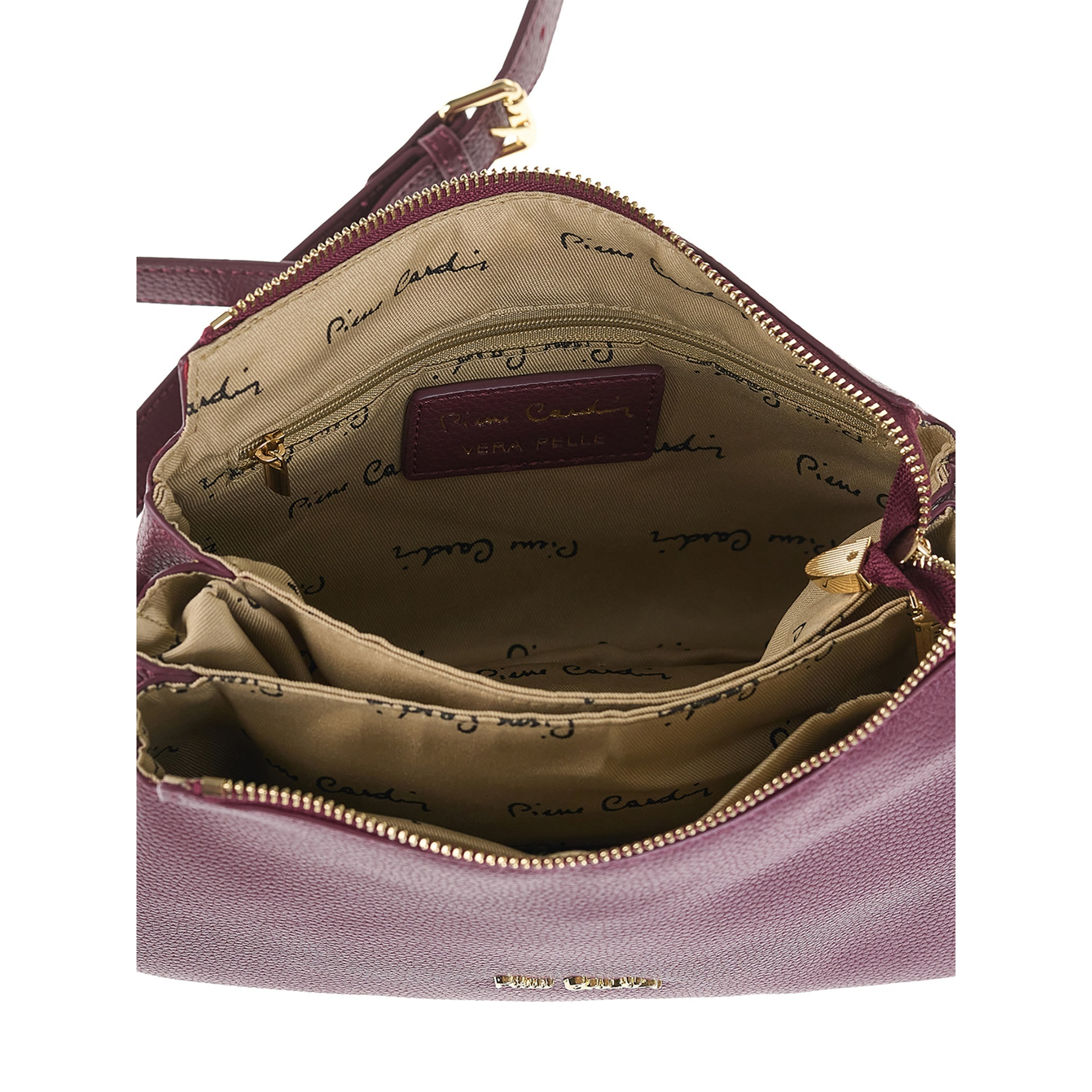 Borsa a spalla da donna Made in Italy - Modello Brunilde Lux - 100% pelle - 24.0 x 18.5 x 12.0 cm