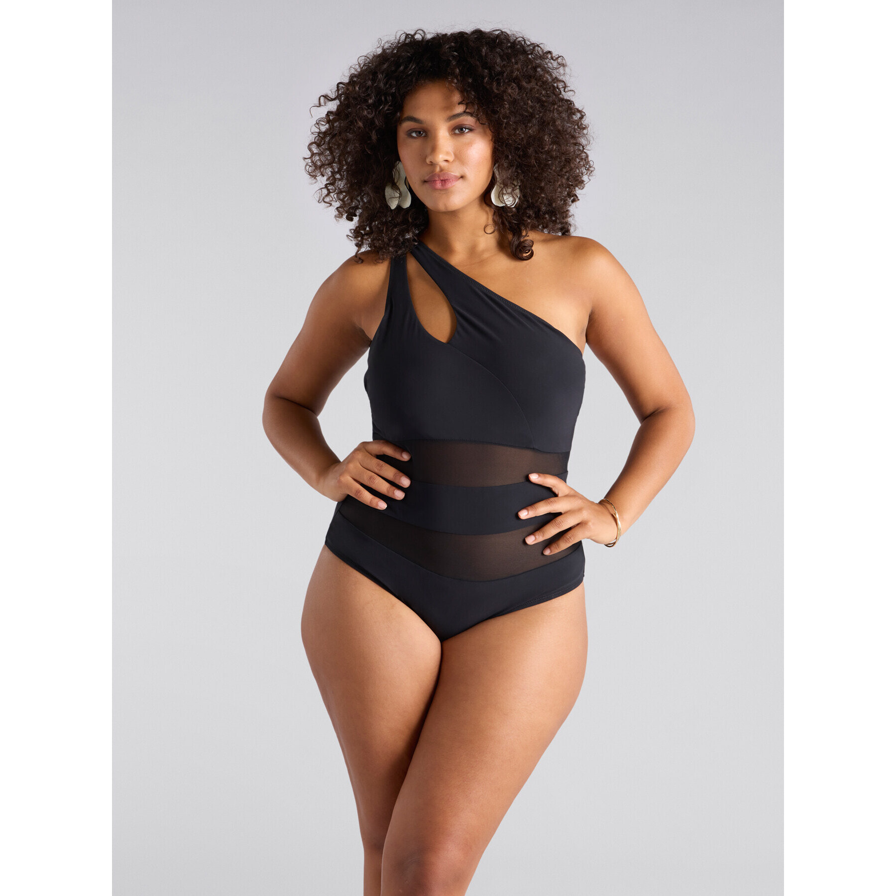 Fiorella Rubino - Bañador de una pieza de un solo hombro - Negro
