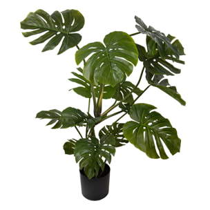 Monstera Con Vaso. Altezza 113 Cm - Pezzi 1 - 70X113X70cm - Colore: Verde - Bianchi Dino - Piante Artificiali