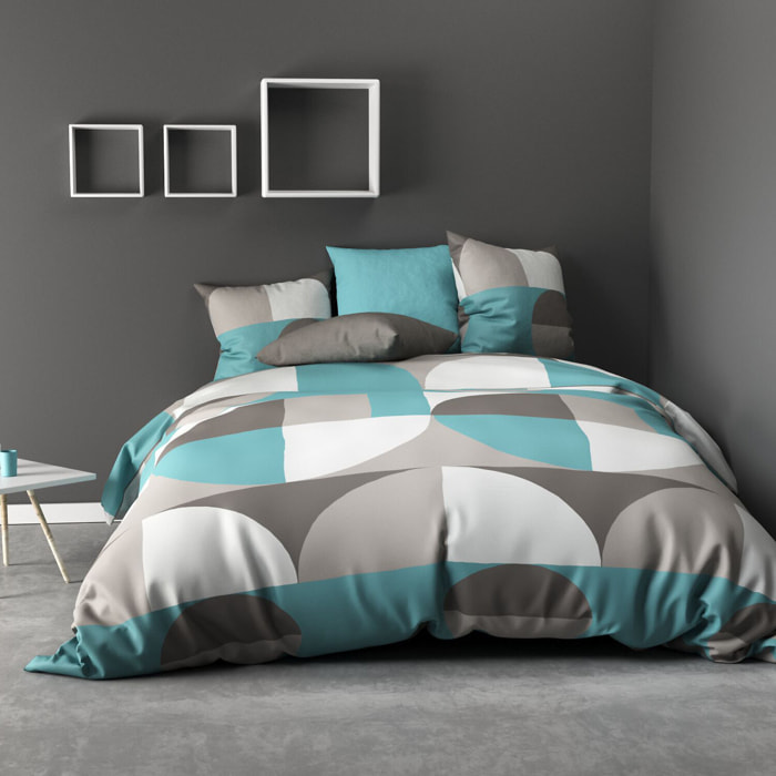 Parure de couette 2pcs 100% microfibre knavy