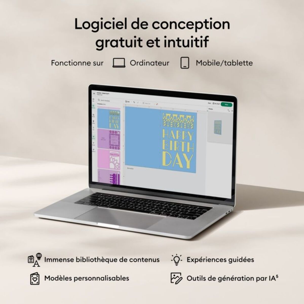 Machine de découpe CRICUT Bundle Deluxe Joy 2 Corail