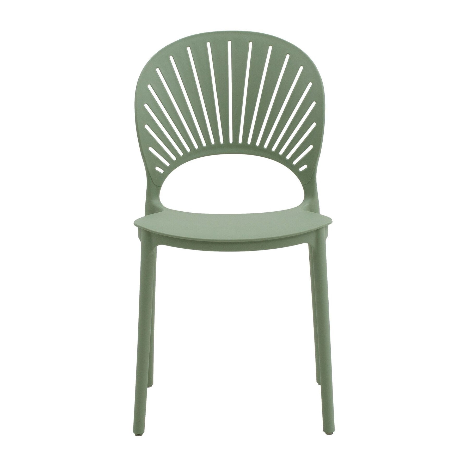 Set di 2 sedie GIBILTERRA in polipropilene verde, impilabili