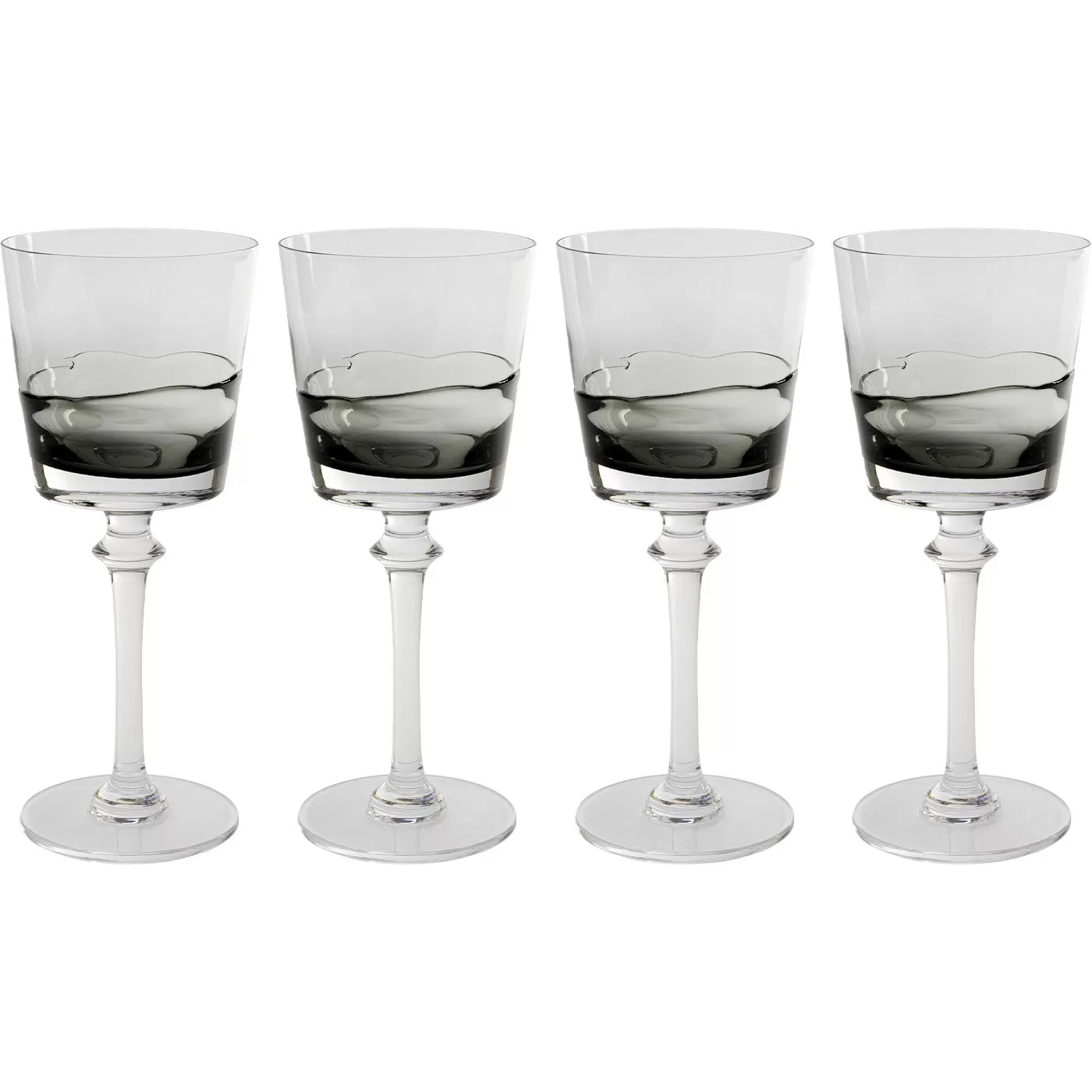 Verres à vin Mimi gris set de 4 Kare Design