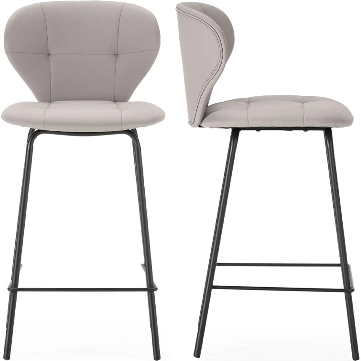 Lot de 2 tabourets en tissu - SVEA