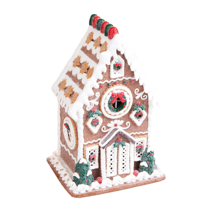 Casa Natalizia 17,7 Cm - Pezzi 1 - 14,7X18,7X10,8cm - Colore: Multicolore - Bianchi Dino -