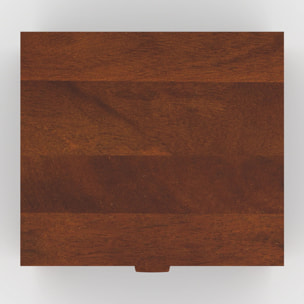 Table de chevet en bois de manguier et cannage - Tiki