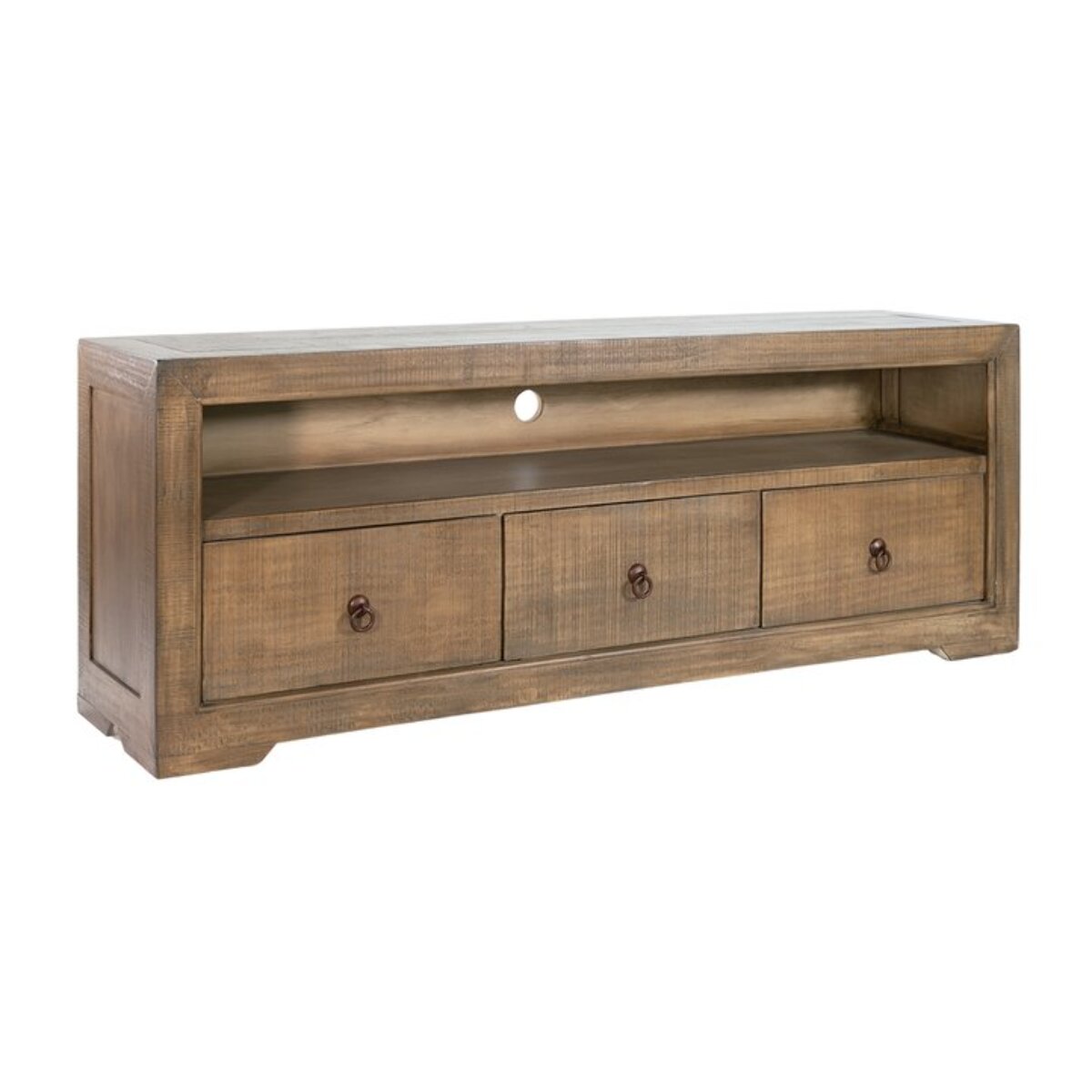 Meuble tv Oblak -bois massif d'araucaria-couleur nogal 160 x 60 x 40 cm