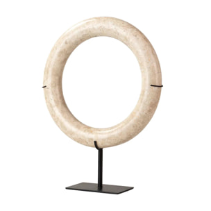 Figura Decorativa Circulo Blanco 36x10x46 Cm