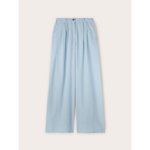 Motivi - Pantalones palazzo con pliegues mezcla de lyocell - Light - blue