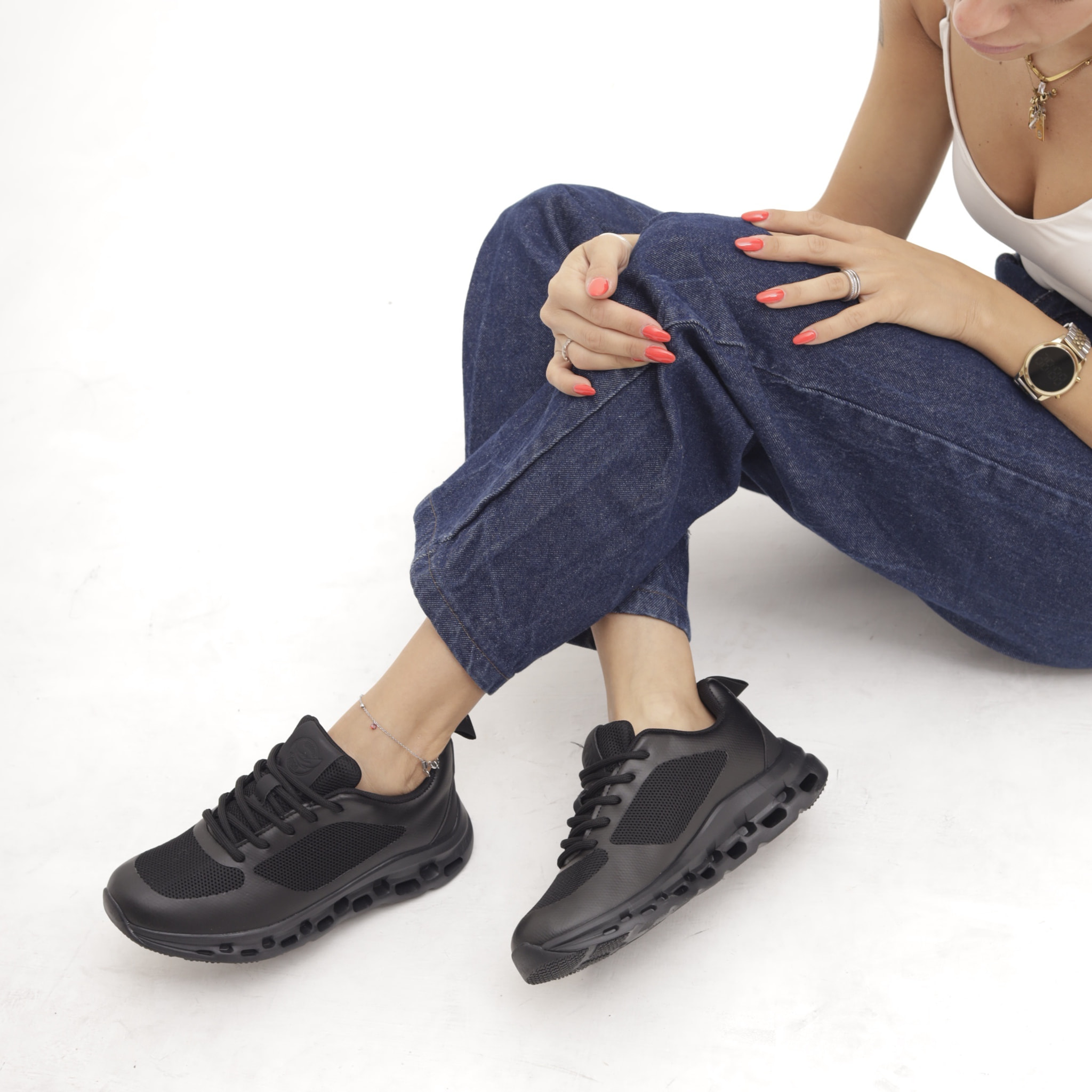 SNEAKERS RUNNING CLOUD GOMMA NERO