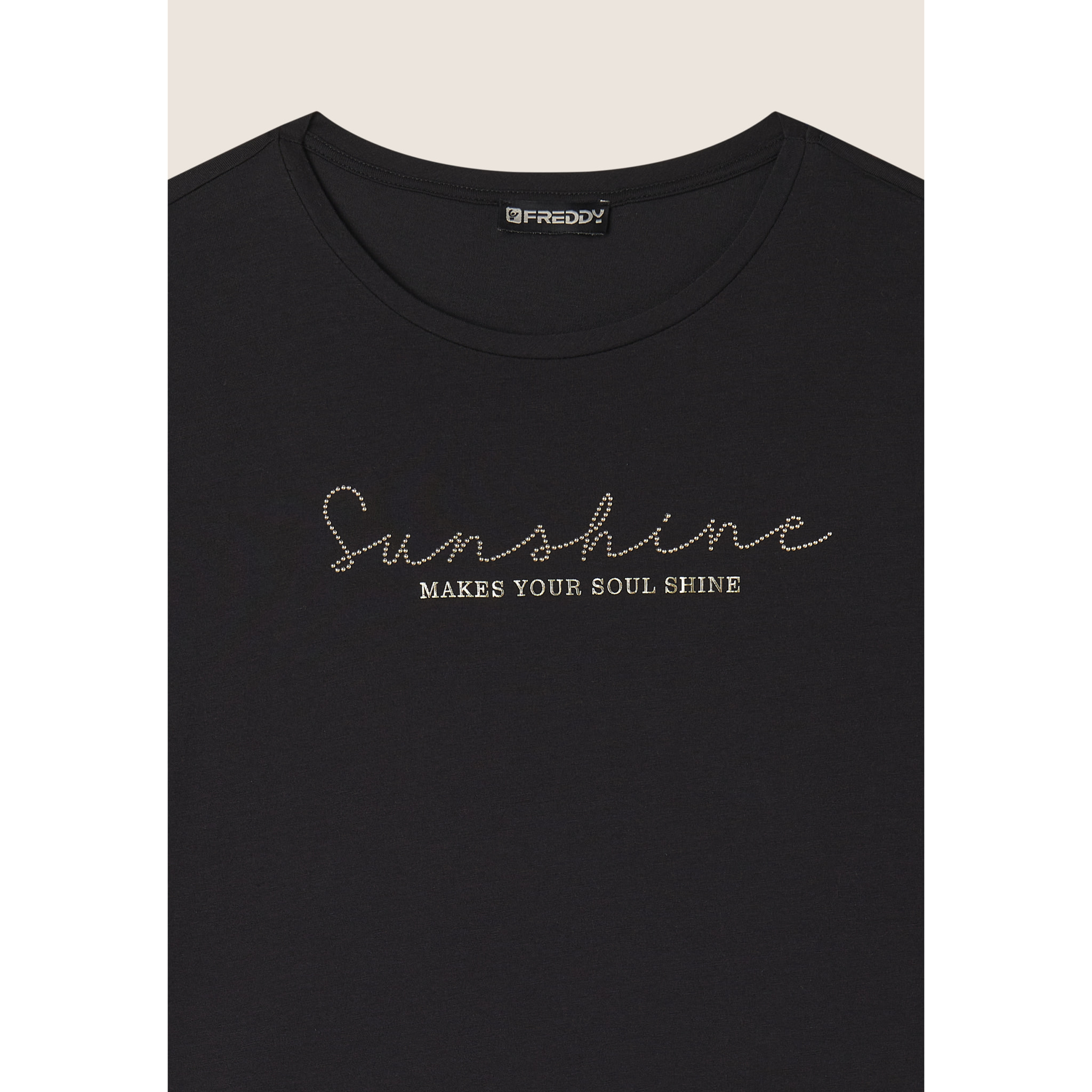 T-shirt maniche a kimono con stampa fantasia sui fianchi