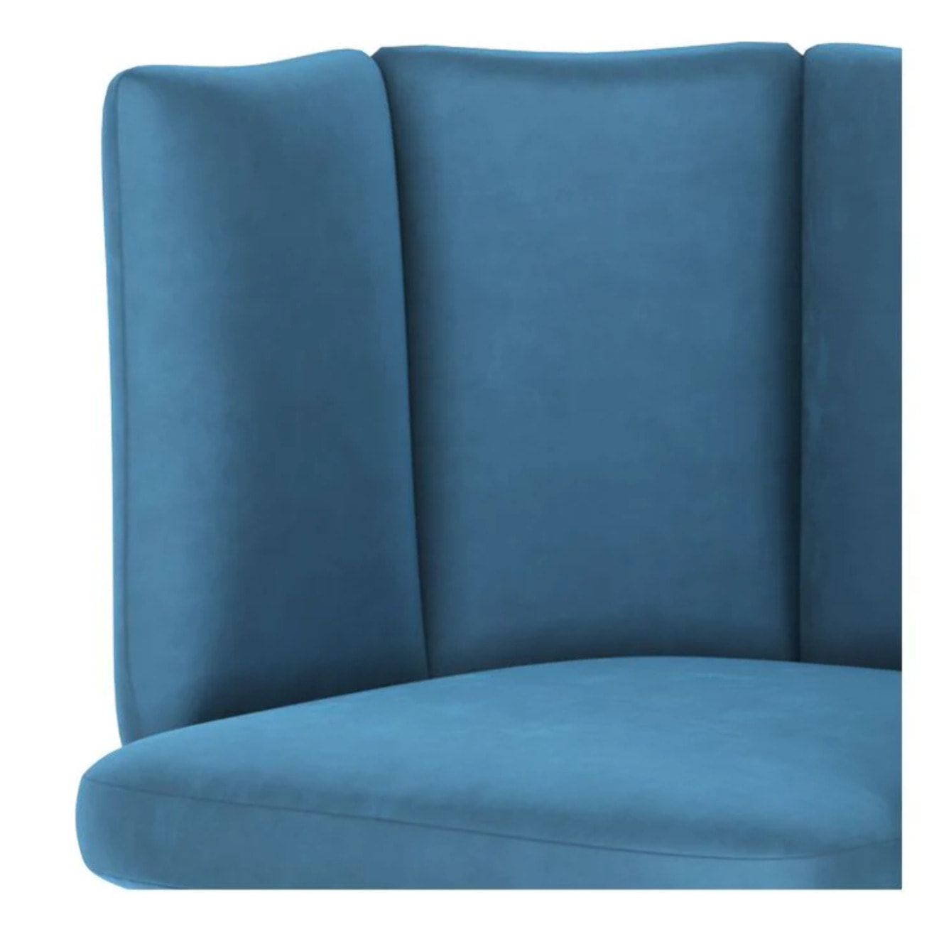 Lot de 2 chaises de bar en velours bleu 75 cm - Rosy