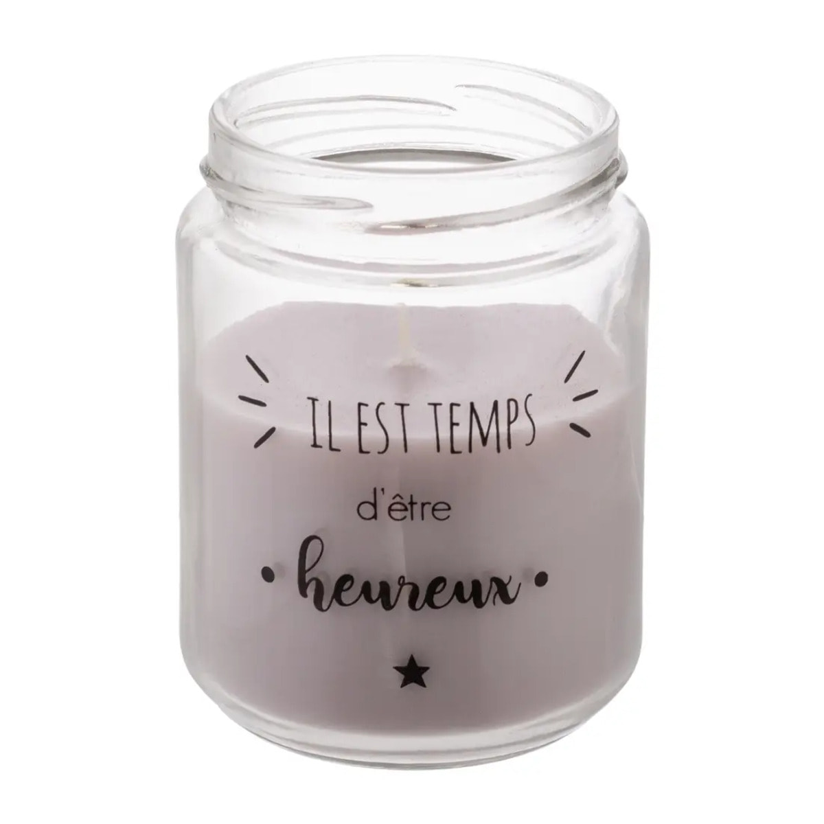 Bougie parfumée 130g pot verre couvercle liège assorti