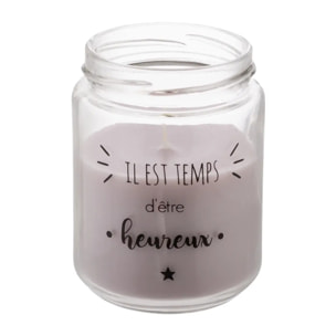 Bougie parfumée 130g pot verre couvercle liège assorti