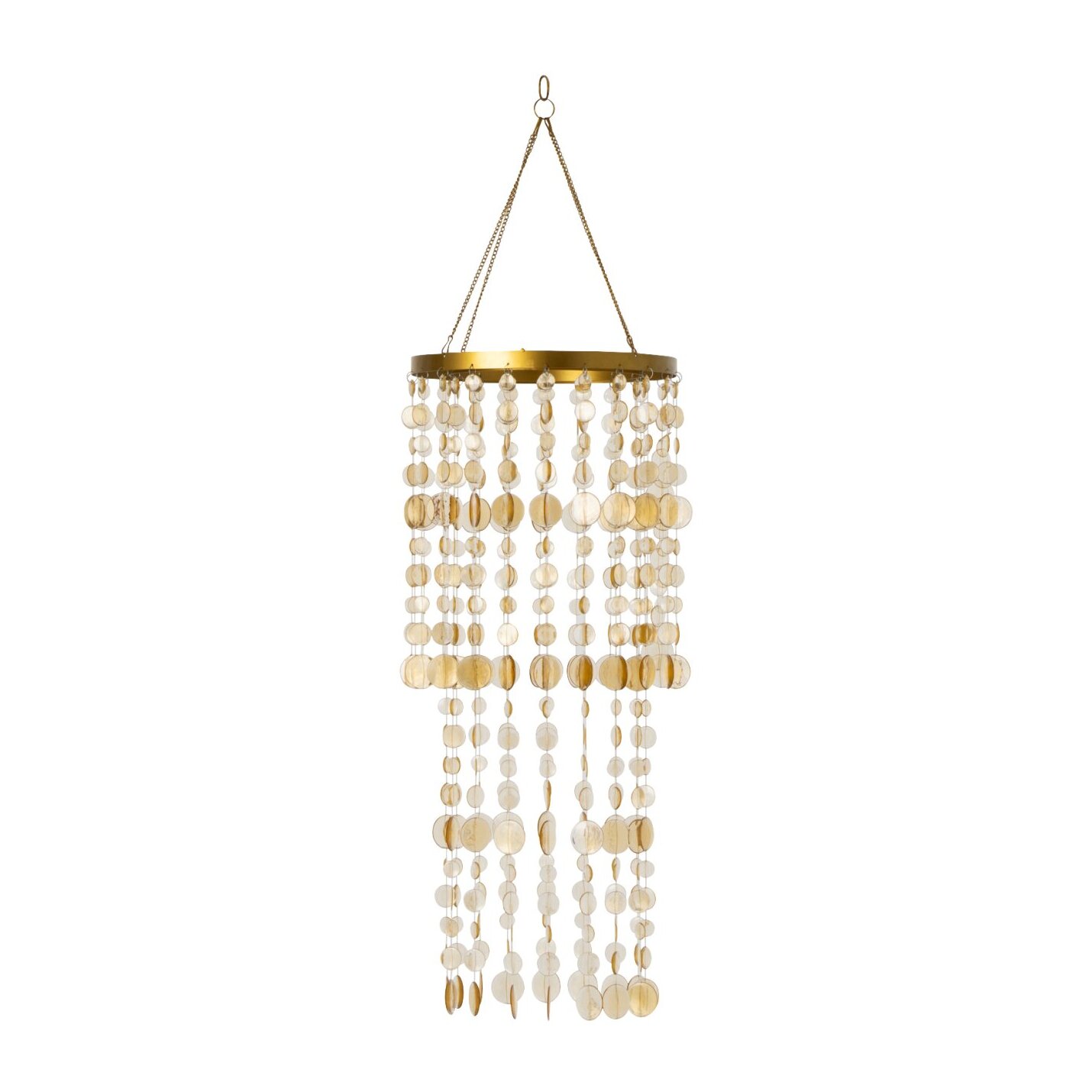 J-Line abat-jour perles - doré - small
