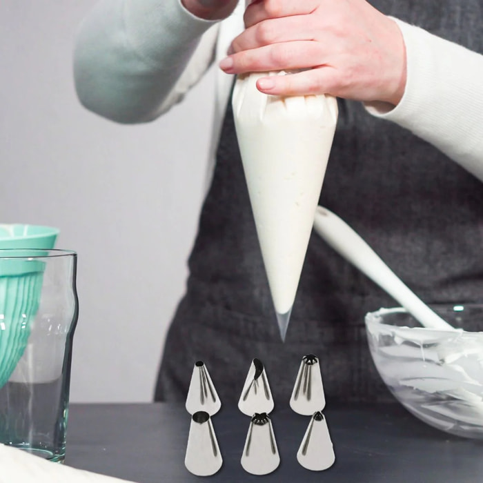 Lot de 6 douilles à pâtisserie en inox petit modèle Zenker Smart Pastry