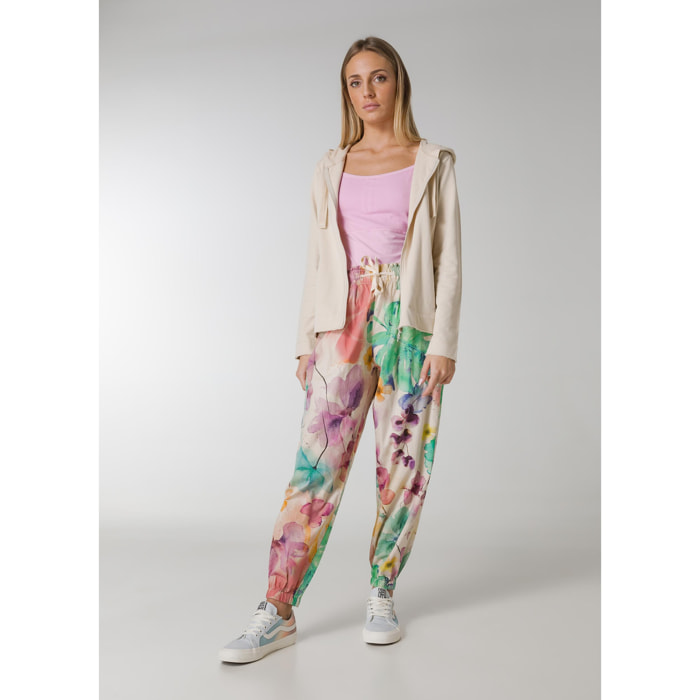 DEHA - Pantalone ALLOVER BALLOON PANTS in cotone per donna