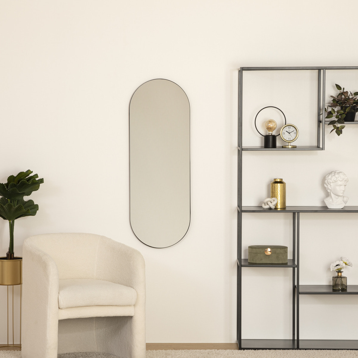 Miroir "Selena" en métal H112cm noir