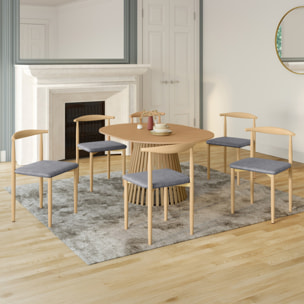 Chaises Adam effet bois - Gris Clair