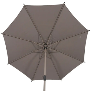 Parasol droit rond inclinable Loompa 3m café