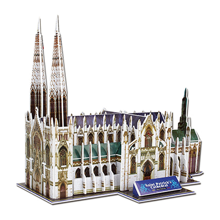 Puzzle 3D della Cattedrale di San Patrizio a New York. Comprende 71 pezzi che puoi assemblare senza bisogno di strumenti o colla. Raccomandato per bambini oltre i 3 anni.