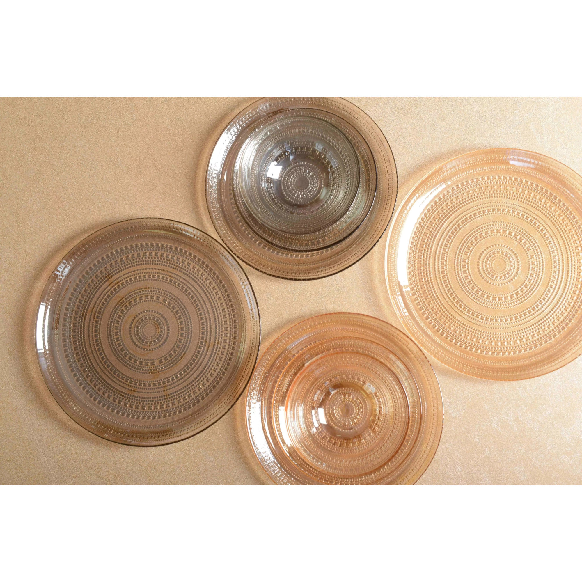 Lot de 6 ASSIETTE PLATE CAESAR AMBRE