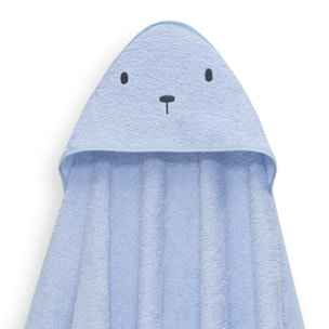 Capa Baño 1X1 Mod Oso+Dudu Muselina Azul